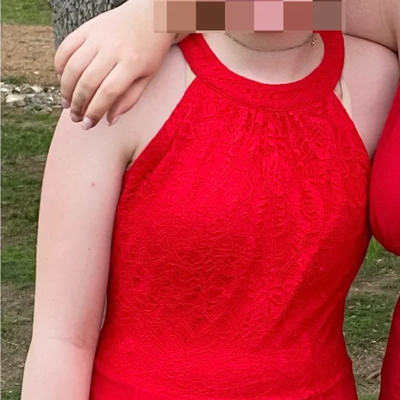 Dressystar Red Lace Formal Maxi Dress - Picture 5 of 6